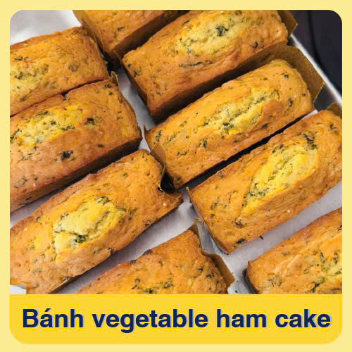 Bánh vegetable ham cake